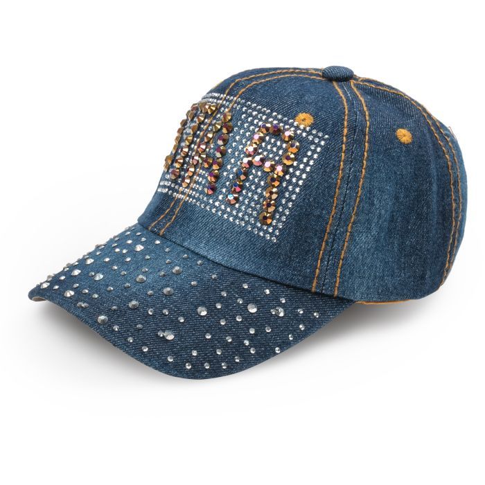 Кепка дитяча Kitti зі стразами (Y9320-6-G-darkblue)