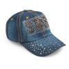 Кепка детская Kitti со стразами (Y9320-6-G-darkblue) изображение 2