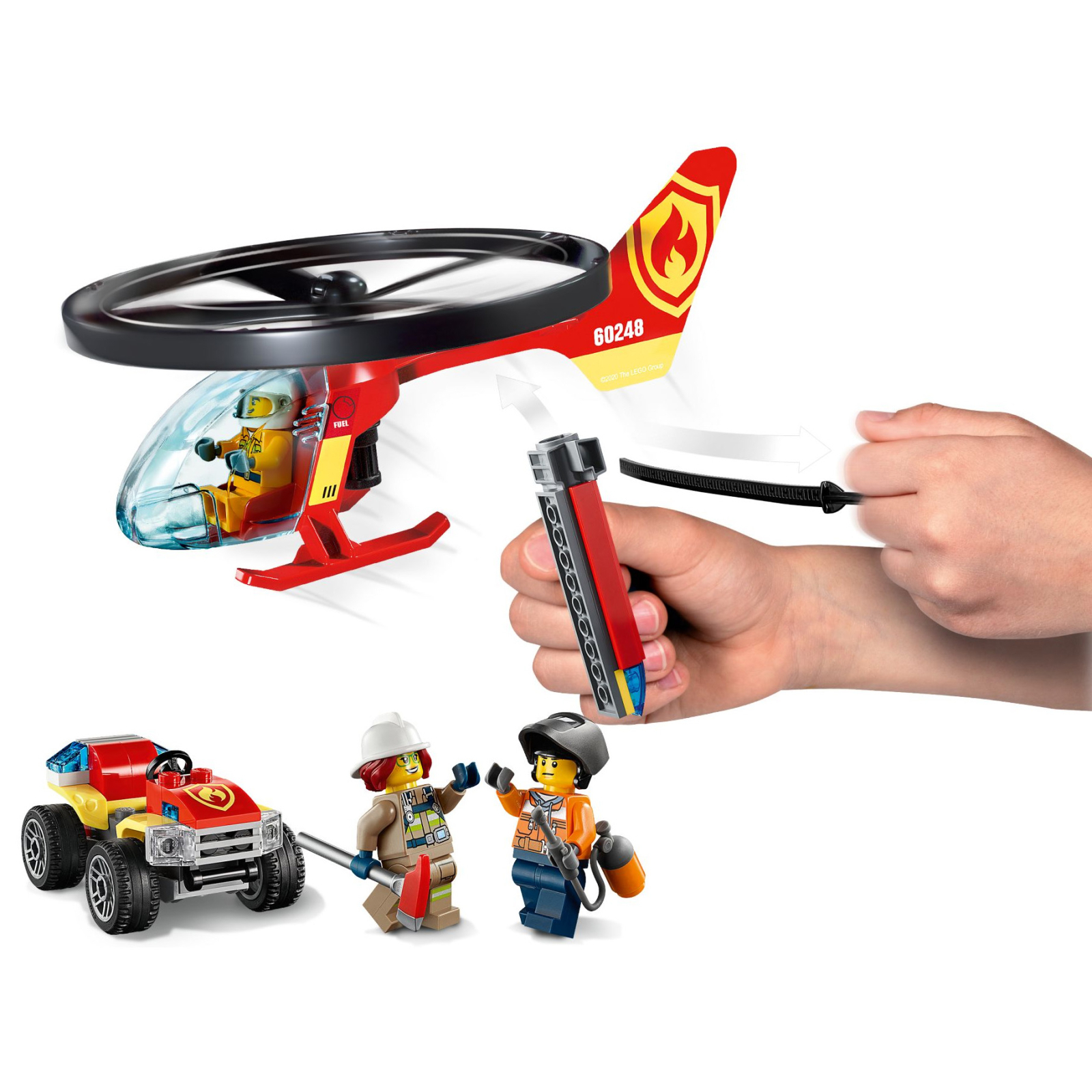 Конструктор LEGO City Fire Пожежний загін на вертольоті 93 деталі (60248) зображення 3