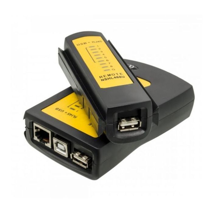 Тестер кабельний RJ-45 + USB Merlion (NSHL468U)