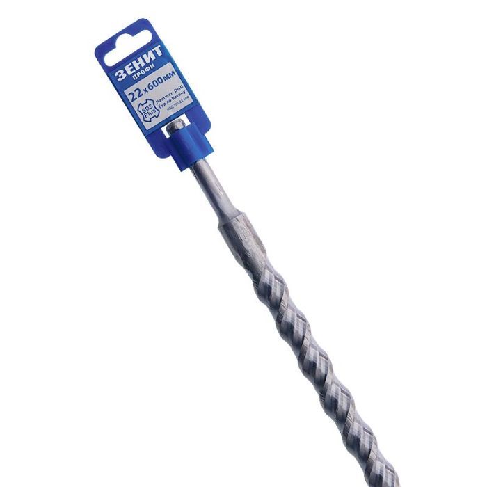 Бур Зеніт "ПРОФІ" SDS-Plus 22x600 мм, спіраль 4S (20022600) зображення 3