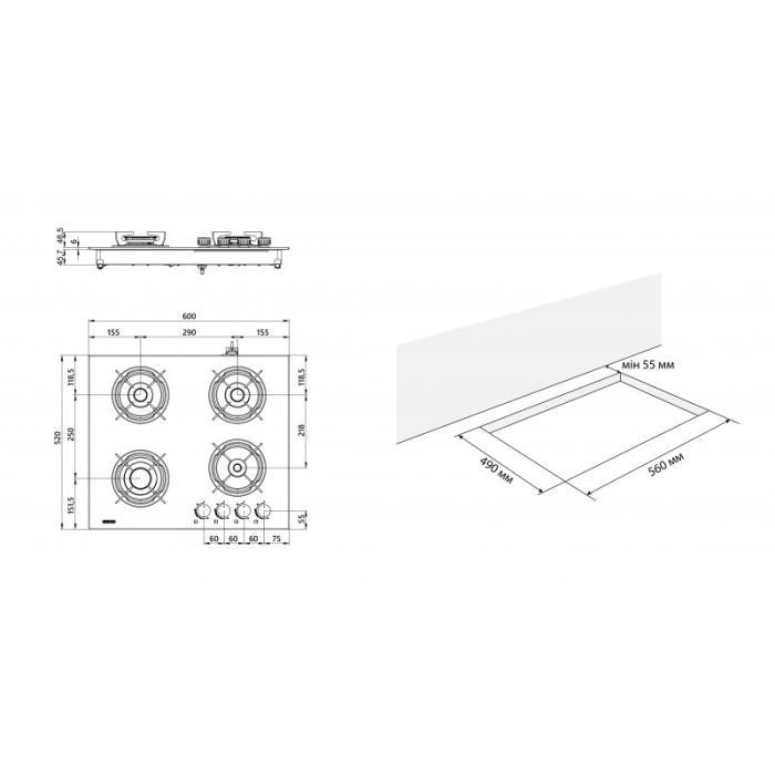 Варочная поверхность Eleyus ASTRA 60 BL EF изображение 12