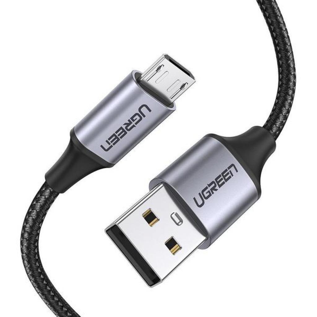 Дата кабель USB 2.0 AM to Micro 5P 1.0m US290 Aluminum Braid White Ugreen (60151)