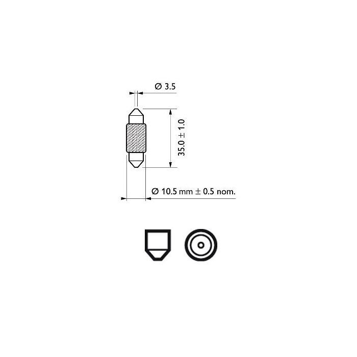 Автолампа Philips 10W (12854 CP) зображення 3