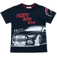 Футболка детская Breeze "DRIFT CLUB MOTO" (14404-134B-blue)