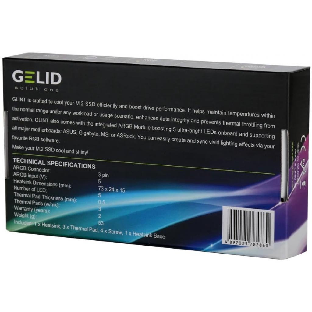 Радиатор охлаждения Gelid Solutions GLINT ARGB M.2 2280 SSD (M2-RGB-01) изображение 7