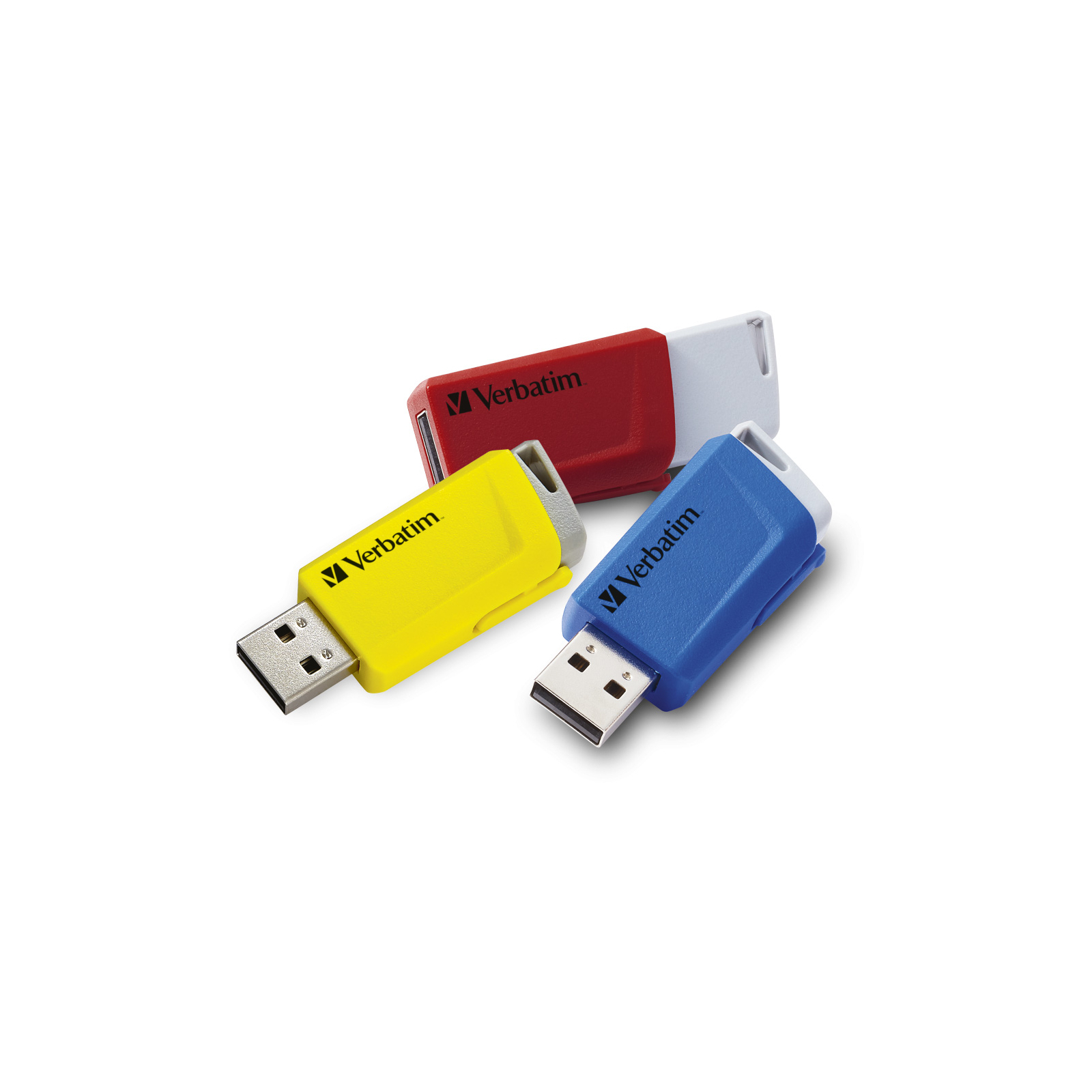 USB флеш накопичувач Verbatim 3x16GB Store 'n' Click Red/Blue/Yellow USB 3.2 (49306) зображення 11