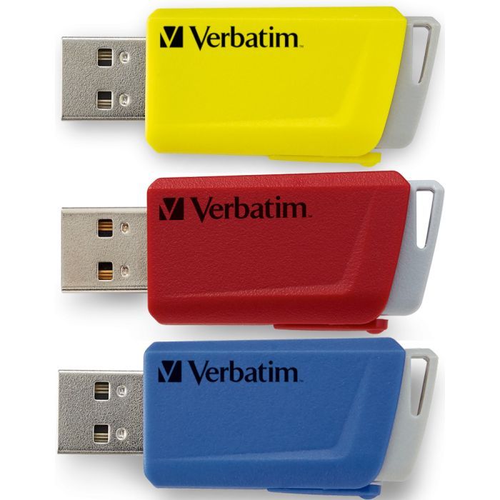USB флеш накопитель Verbatim 2x32GB Store 'n' Click Red/Blue USB 3.2 (49308)