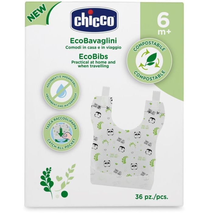 Нагрудничек Chicco EcoBibs одноразовые 36 шт. (10399.00) изображение 2