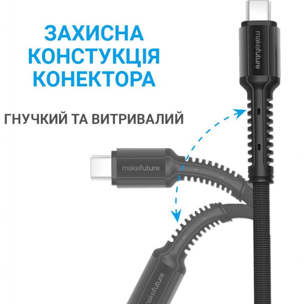 Дата кабель USB 2.0 AM to Lightning 1.0m Denim Grey MakeFuture (MCB-LD2GR) изображение 4