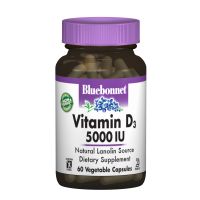 Вітамін Bluebonnet Nutrition Вітамін D3 5000IU, 60 вегетаріанських капсул (BLB-00368)
