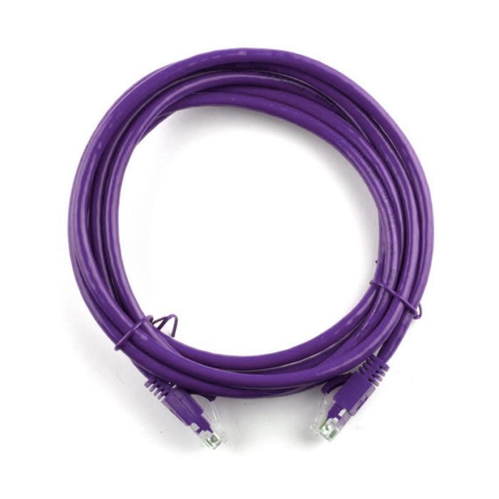 Патч-корд 1м, RJ-45, Cat.5e, CU, медь, фиолетовый Ritar (PCR-CU/1Pe / 04269)