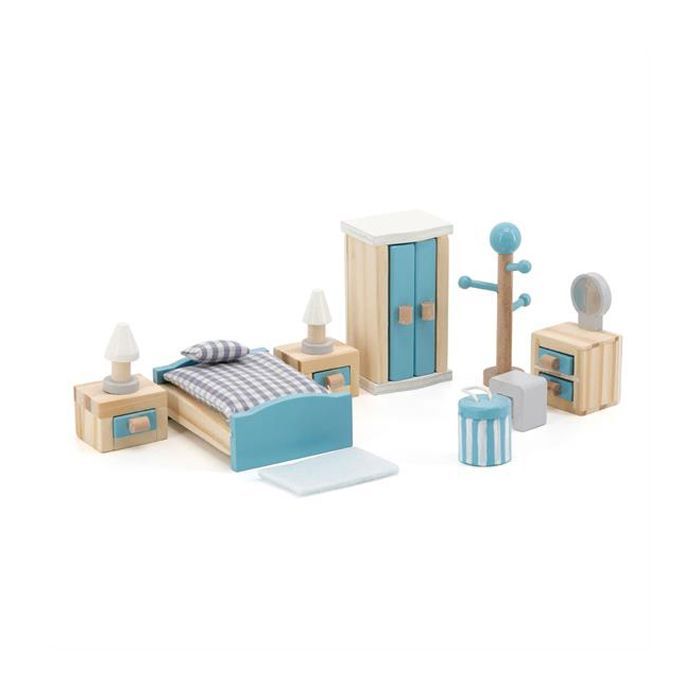 Ігровий набір Viga Toys Дерев'яні меблі для ляльок PolarB Спальня (44035)