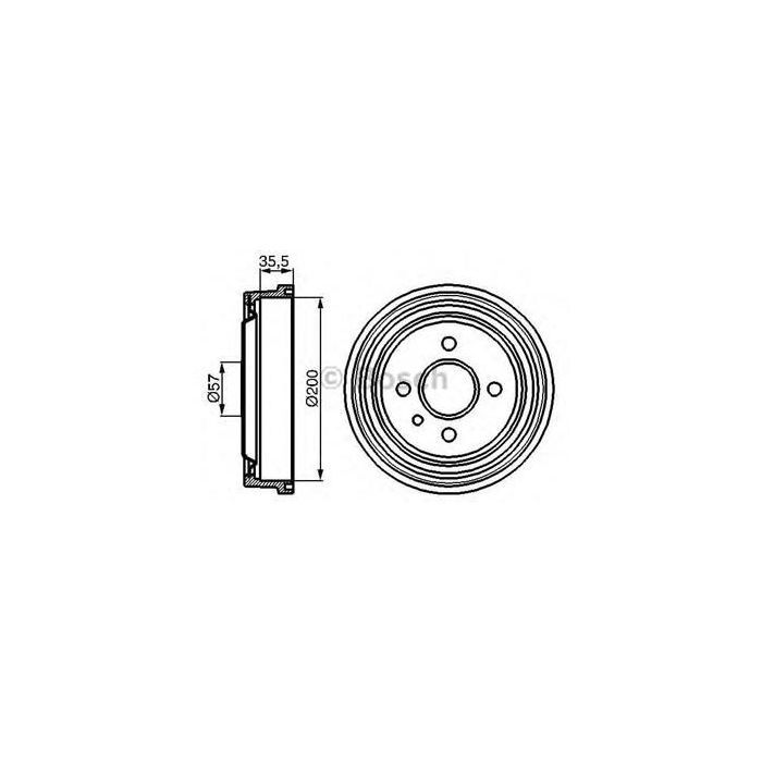 Тормозной барабан Bosch 0 986 477 021