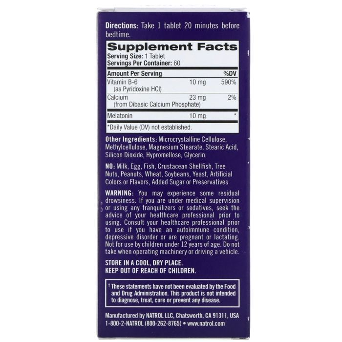 Амінокислота Natrol Мелатонін Повільного Вивільнення 10 мг, Melatonin Advanced S (NTL-05964) зображення 2