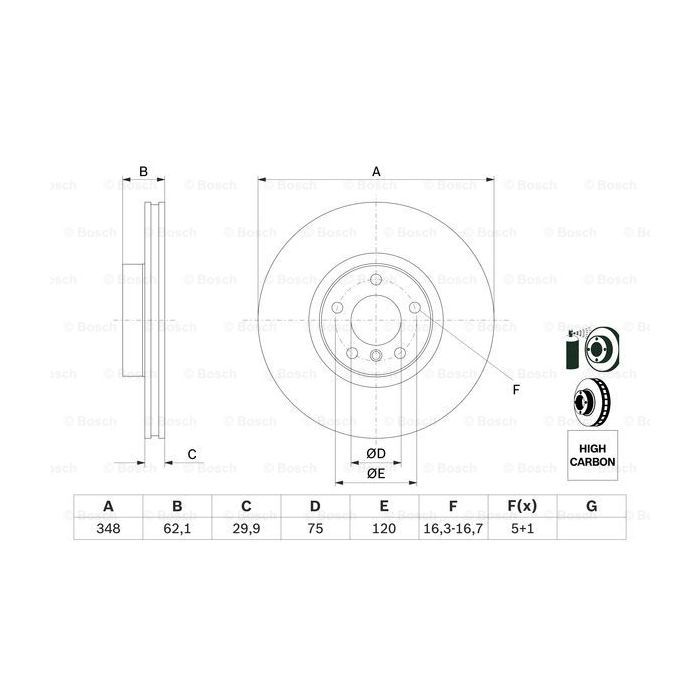 Тормозной диск Bosch 0 986 479 436 изображение 5