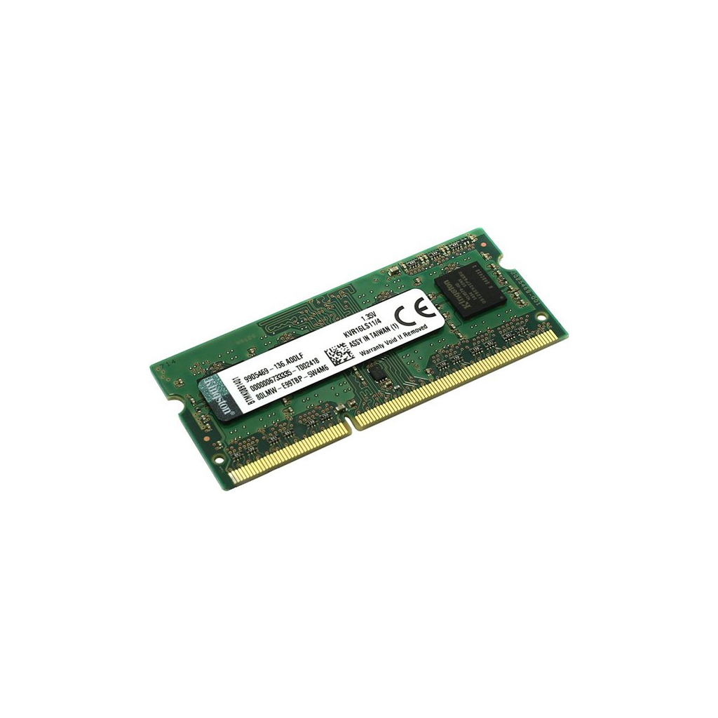 Модуль памяти для ноутбука SoDIMM DDR3L 4GB 1600 MHz Kingston (KVR16LS11/4WP)
