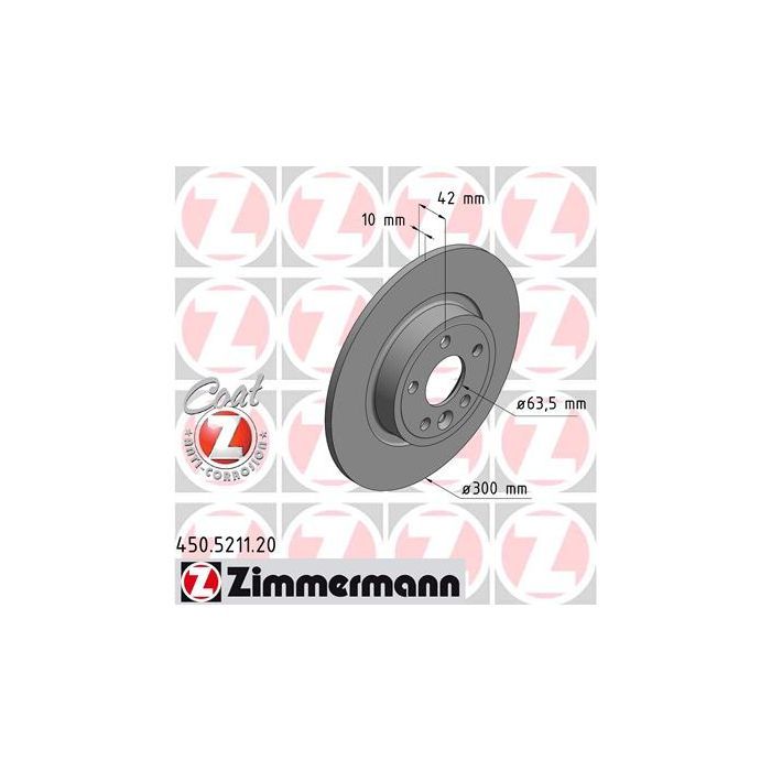 Тормозной диск ZIMMERMANN 450.5211.20