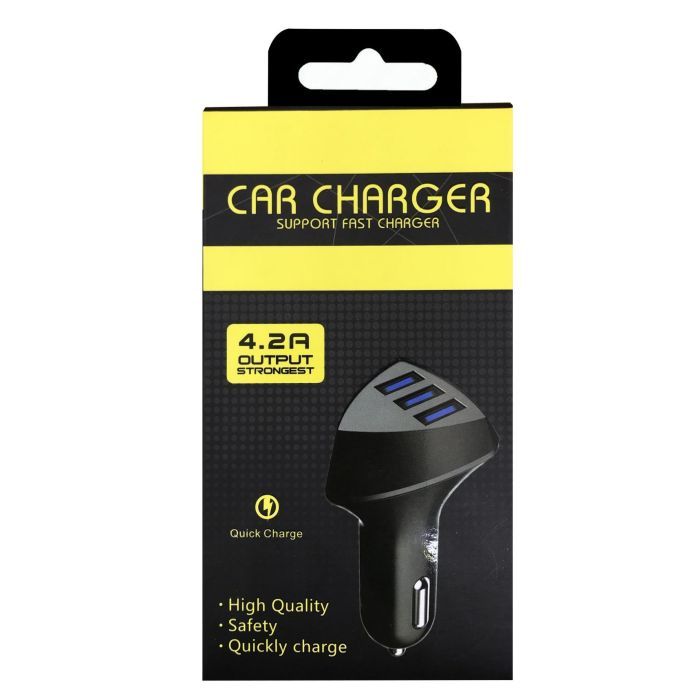 Зарядний пристрій XoKo CC-300 3 USB 4.2A Black (CC-300-BK) зображення 3