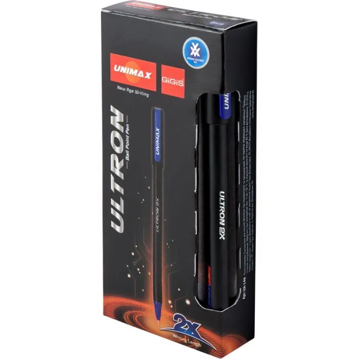 Ручка шариковая Unimax Ultron 2X 0.7 мм Черная (UX-146-02) изображение 2