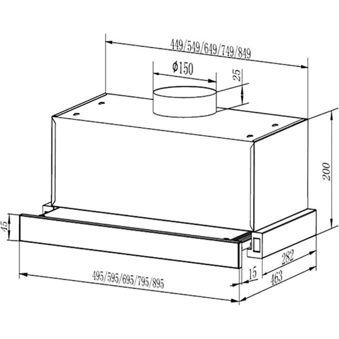 Витяжка кухонна Faber TLSC X A60 2LS (305.0569.214) зображення 11