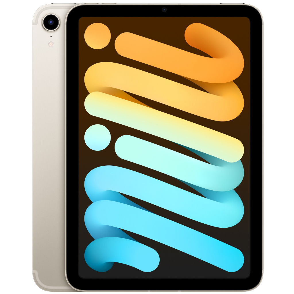 Планшет Apple iPad mini 2021 Wi-Fi + LTE 64GB, Starlight (MK8C3RK/A) зображення 3