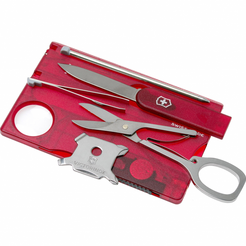 Нож Victorinox SwissCard Lite Transparent Red Blister (0.7300.TB1) изображение 2