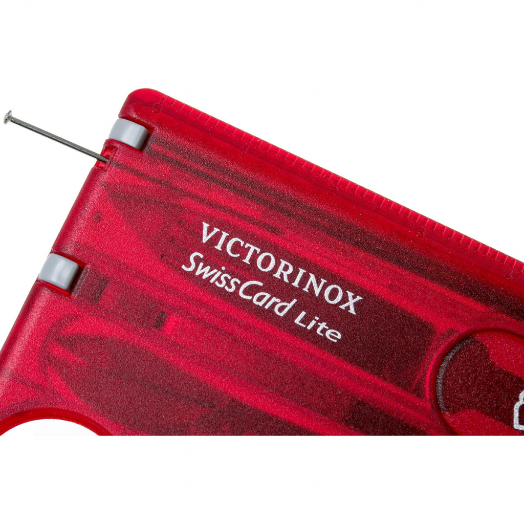 Нож Victorinox SwissCard Lite Transparent Red Blister (0.7300.TB1) изображение 3