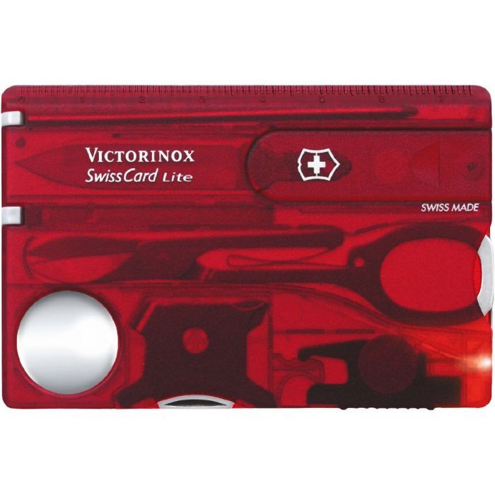 Мультитул Victorinox SwissCard Lite Transparent Red (0.7300.T) зображення 7