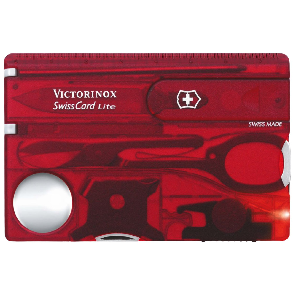 Нож Victorinox SwissCard Lite Transparent Red Blister (0.7300.TB1) изображение 7