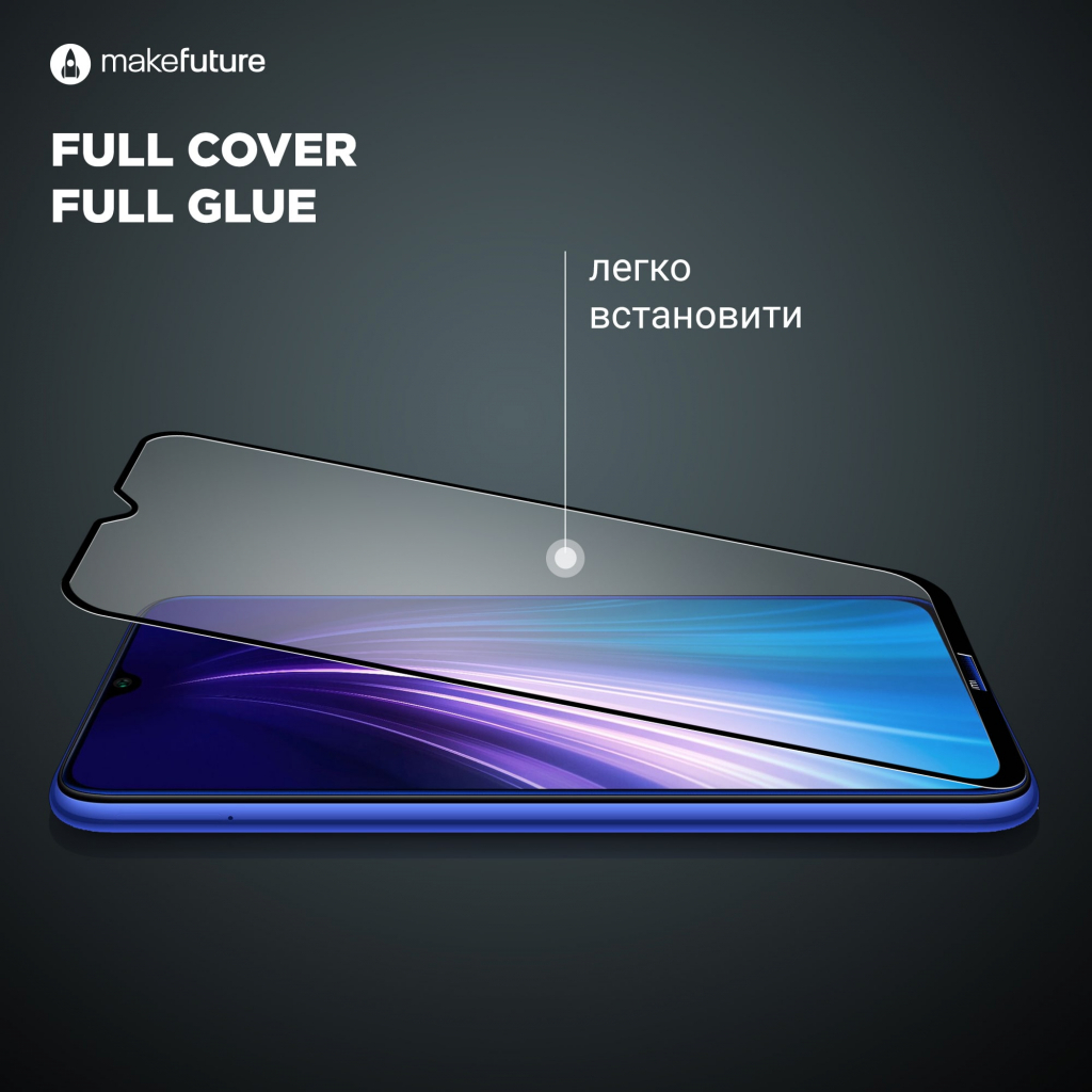 Скло захисне MakeFuture Samsung M12 Full Cover Full Glue (MGF-SM12) зображення 7