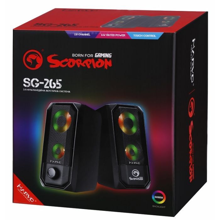 Акустическая система Marvo SG-265 Multi-LED USB Black изображение 7