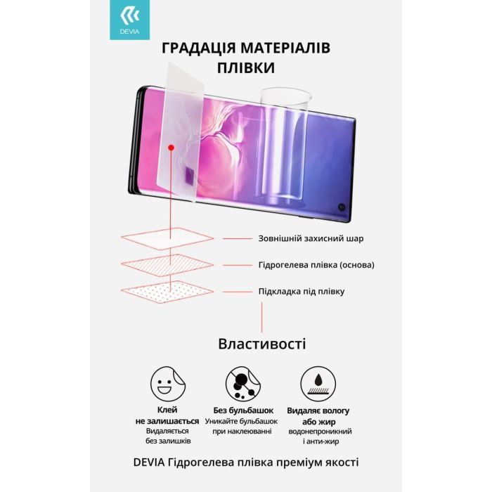 Пленка защитная Devia Samsung Galaxy M52 5G (DV-SM-M525g) изображение 4