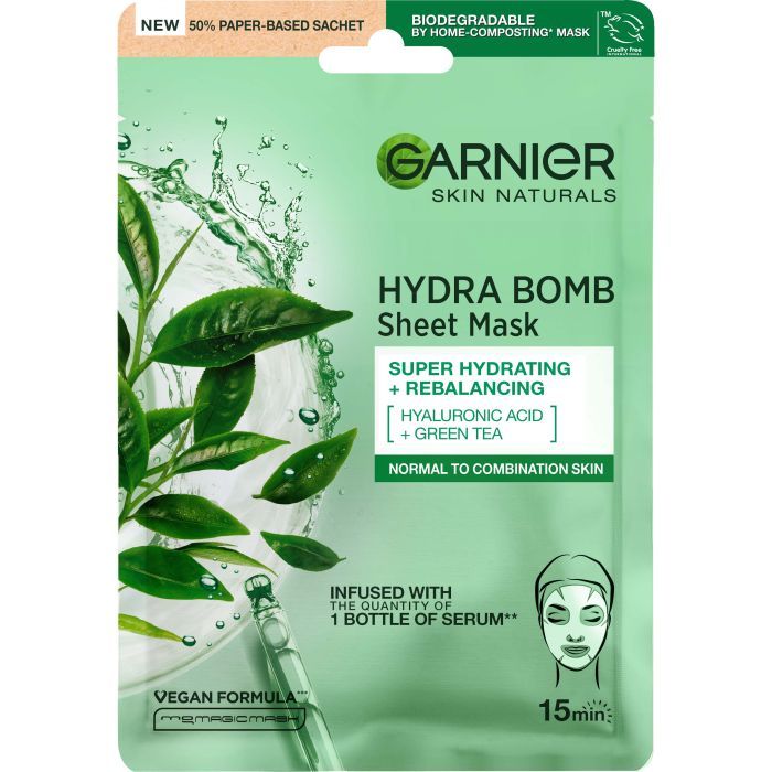 Маска для лица Garnier Skin Naturals Тканевая Увлажнение и Свежесть 32 г (3600541944640/3600542385329)