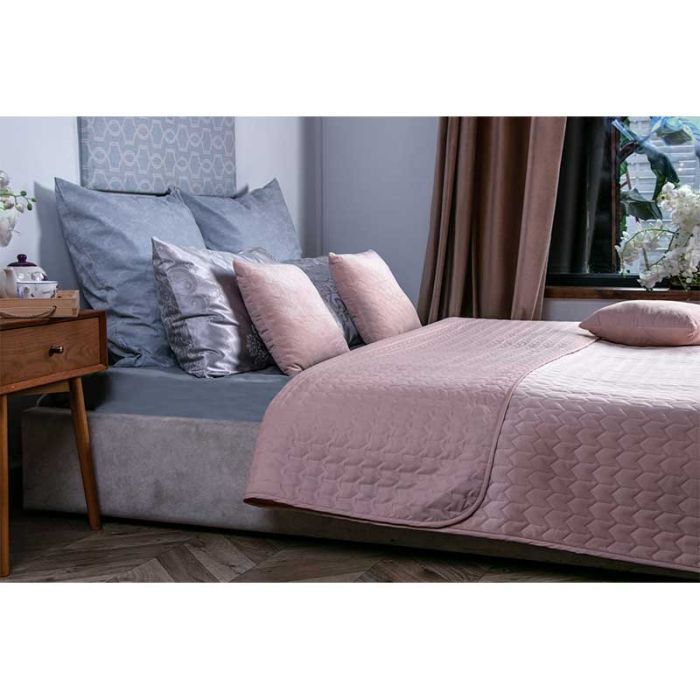 Покривало Руно двостороннє декоративне Velour Apricot 180х220 см (340.55_Apricot) зображення 2