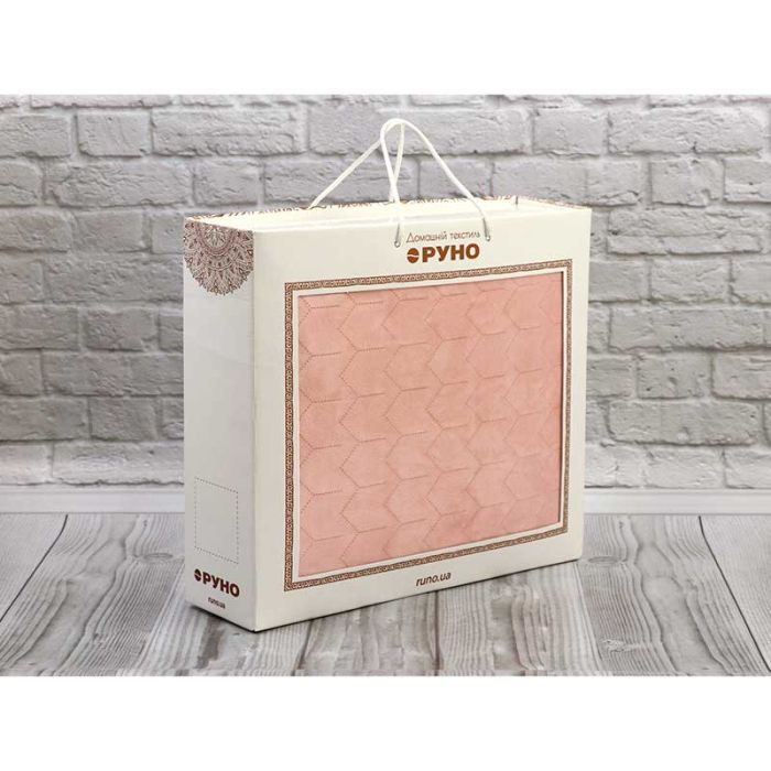 Покривало Руно двостороннє декоративне Velour Apricot 180х220 см (340.55_Apricot) зображення 7