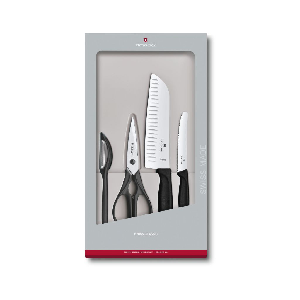 Набір ножів Victorinox SwissClassic Kitchen Set 4 шт Red (6.7131.4G)