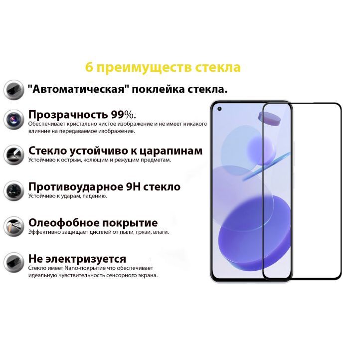 Стекло защитное BeCover Xiaomi Mi 11 Lite Black (706909) изображение 5