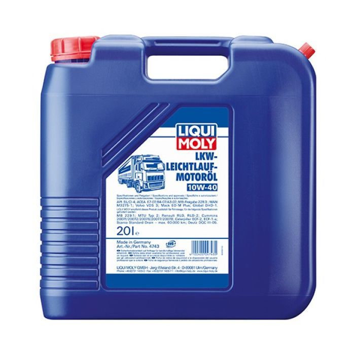 Моторное масло Liqui Moly LKW Leichtlauf-Motoroil SAE 10W-40 Basic 205л (4747)
