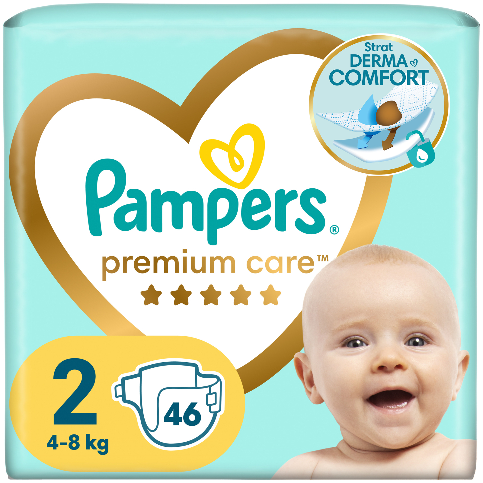 Подгузники Pampers Premium Care Размер 2 (4-8 кг) 136 шт (8006540855812)