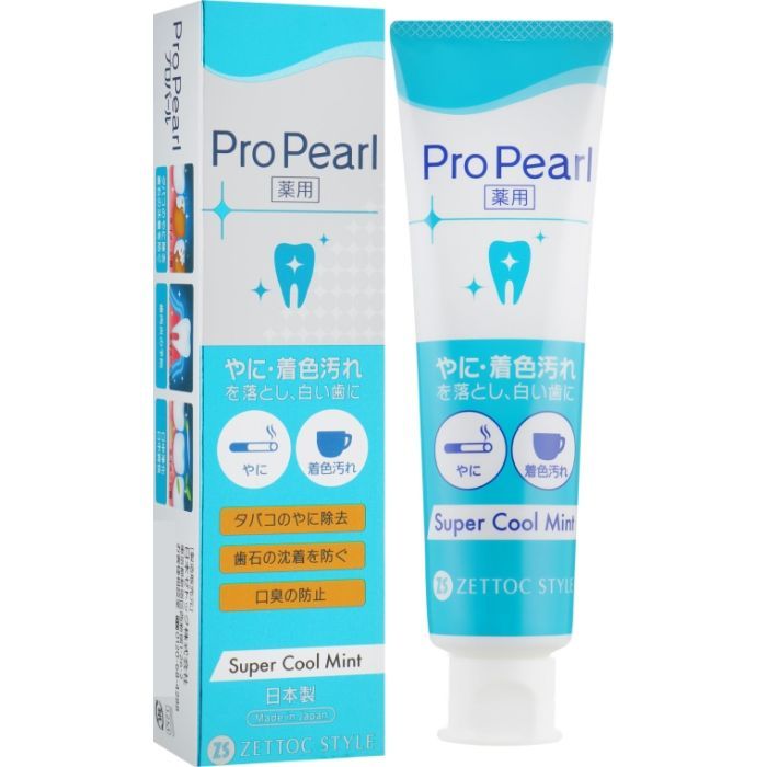 Зубная паста Zettoc ProPearl Активный уход со вкусом мяты 100 г (4582118954308) изображение 2
