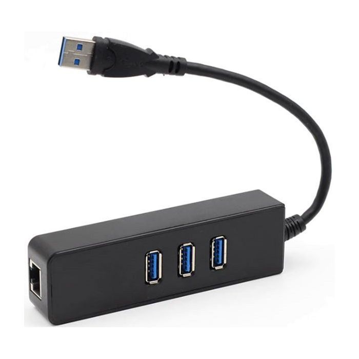 Концентратор Dynamode USB 3.0 Type-A - RJ45 Gigabit Lan, 3*USB 3.0 (USB3.0-Type-A-RJ45-HUB3) зображення 2