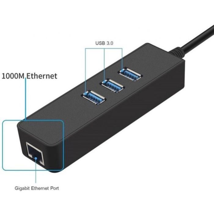 Концентратор Dynamode USB 3.0 Type-A - RJ45 Gigabit Lan, 3*USB 3.0 (USB3.0-Type-A-RJ45-HUB3) зображення 6