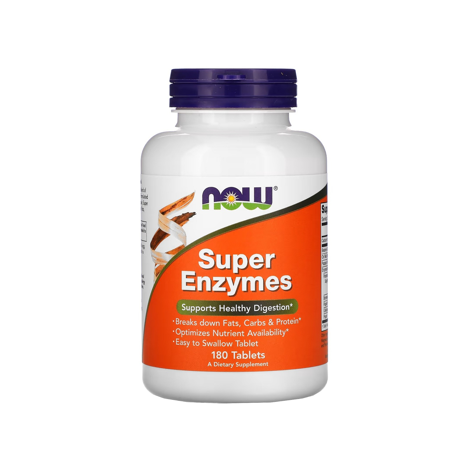 Пробиотики Now Foods Супер Энзимы, Super Enzymes, 180 таблеток (NOW-02962)