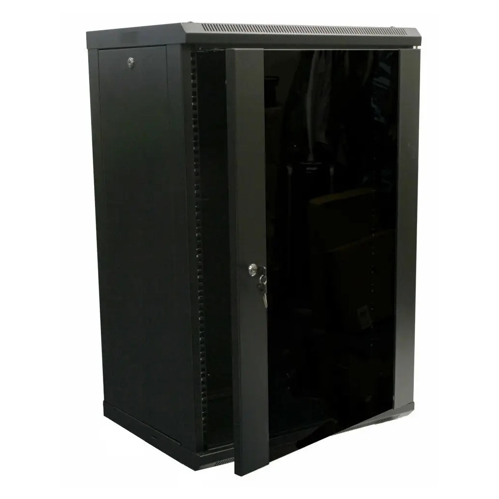 Шкаф настенный Hypernet 18U 19" 600x450 (WMNC-18U-FLAT-AC-BLACK)