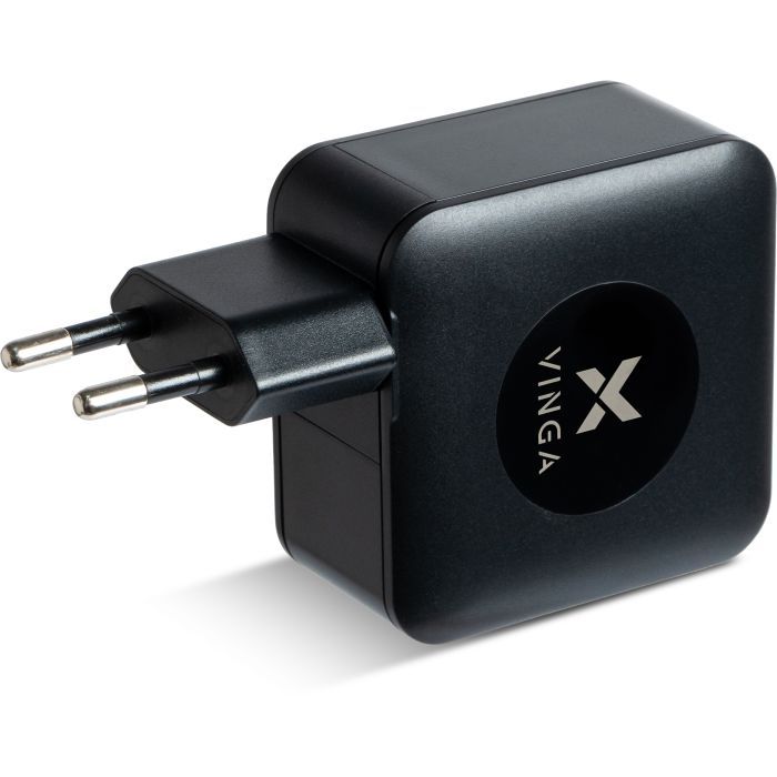 Зарядное устройство Vinga GaN 65W PD+QC 2C1A ports Wall Charger (VCHG65) изображение 2