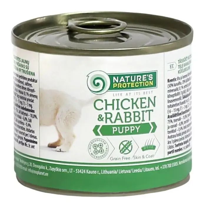 Консервы для собак Nature's Protection Puppy Chicken&Rabbit 200 г (KIK45089)