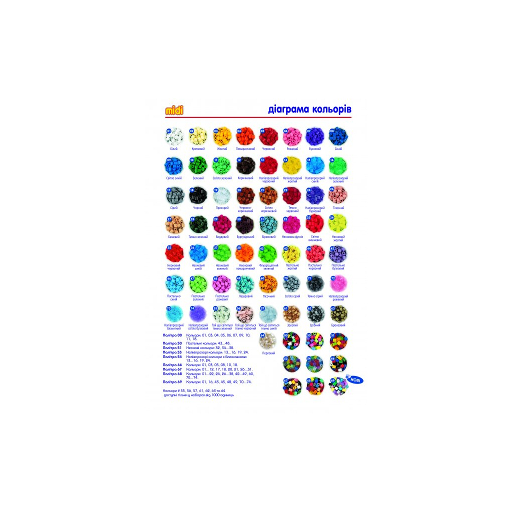 Набір для творчості Hama кольорових намистин 3000 шт, 22 кол. термомозаіка (209-67) зображення 2