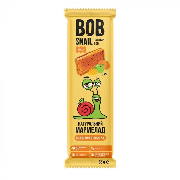 Мармелад Bob Snail Яблоко Манго Тыква Чиа, 38 г (4820219340713)
