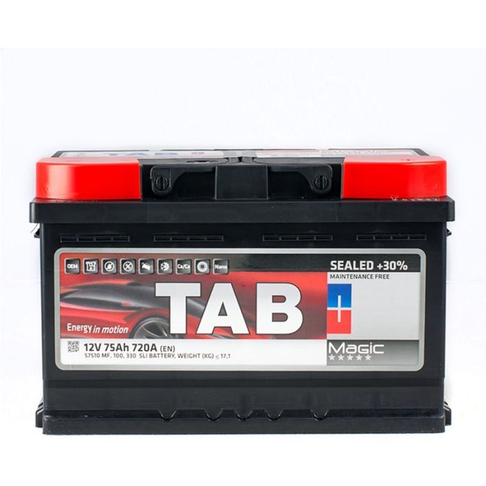 Аккумулятор автомобильный TAB 75 Ah/12V Magic Euro (Низький) (189 072)